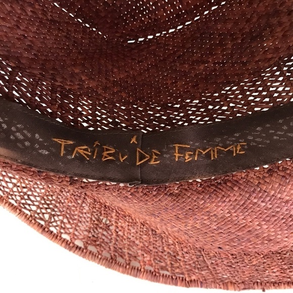Hand Woven Brazillian Purple Straw Hat Beach Sun‎ main image 5